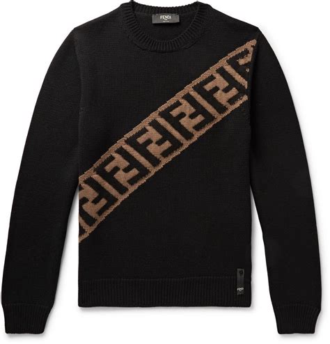 fendi rollkragenpullover|Fendi pullover black wool.